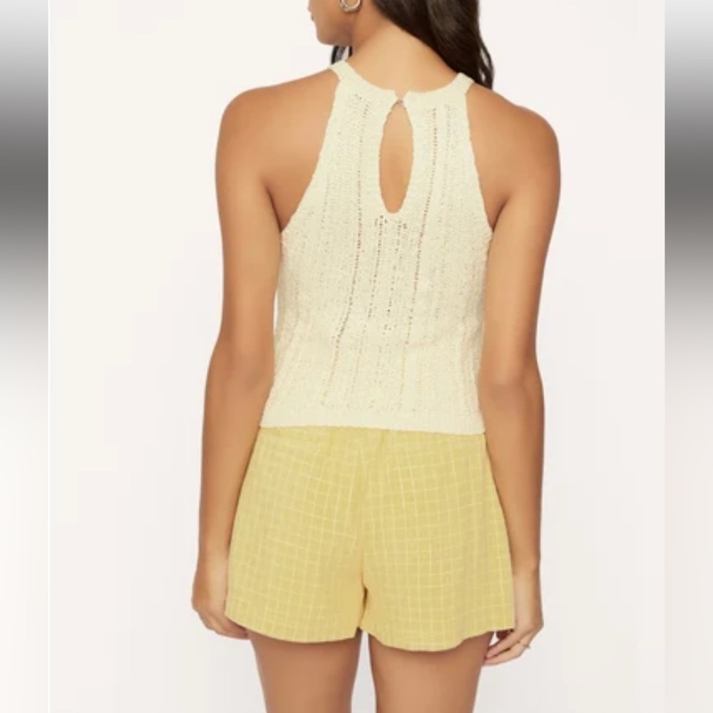 NWT LOST + WANDER Natural Halter Sweater Top - Picture 3 of 4